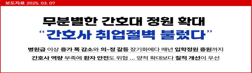 무분별한 간호대 증원